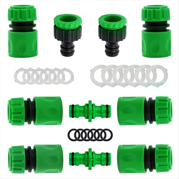 1 Juego de Conectores y Accesorios para Manguera de Jardín, Kit de Conectores de Plástico para Grifo de Manguera de Jardín, Conector para Manguera.