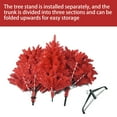 thumbnail image 6 of Red Artificial Christmas Tree Full Decorated Christmas Tree with Metal Foldable Stand, 7 ft Classic Spruce Xmas Tree Office Festival Home Indoor Outdoor Decor Full Real Halloween Xmas Tree, 6 of 8