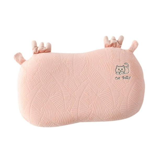 Almohada cervical para el cuello, soporte para el cuello, respaldo ergonómico para cama, almohada para dormir profundamente, lateral Rosa