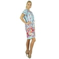 thumbnail image 3 of Bimba Women Bohemian Printed Kaftan Dress Cotton Short Tunic Beach Caftan, 3 of 5