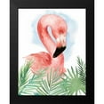 thumbnail image 2 of Popp, Grace 20x24 Black Modern Framed Museum Art Print Titled - Watercolor Flamingo Composition I, 2 of 5