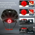 thumbnail image 3 of Eigraketly Casco de ciclismo con luces Hombres Mujeres Cascos Seguridad de carga Profesional Integrado Sombrero Gorras de skate Ciclismo blanco verde METRO, 3 of 6
