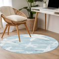 thumbnail image 4 of Coastal Starfish Round Area Rug 3.3Ft Washable Circle Rugs for Dining Room Table, Summer Ocean Blue Farm Wooden Plank Non-Slip Carpet Floor Mats Indoor Outdoor Carpet Runner Aesthetic Home Decor, 4 of 8