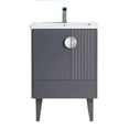 thumbnail image 2 of Venezian Collection - 24" Single Rock Gray Bathroom Vanity, - Chrome Handles.&nbsp;, 2 of 9