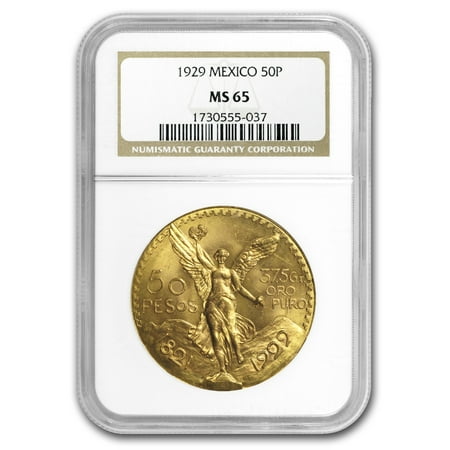 Platinum Ngc Coin Set - 1929 Mexico Gold 50 Pesos MS-65 NGC