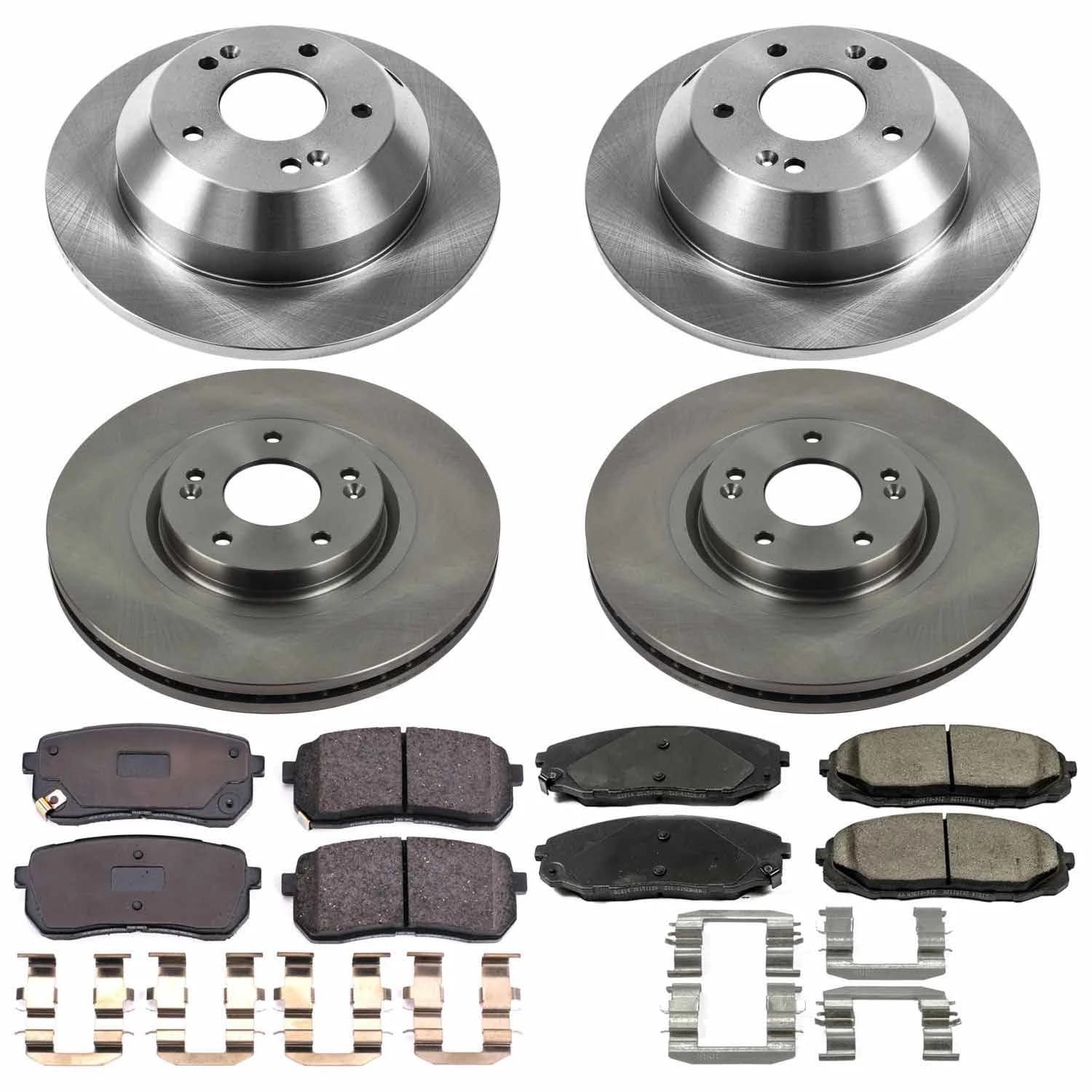 PowerStop Front and Rear Stock Replacement Brake Pad and Rotor Kit Fits: KIA Select Models KOE7286