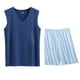 thumbnail image 1 of Conjunto Deportivo de los Hombres, Moda Casual de Color Sólido Cuello en V sin Mangas de Elasticidad Superior para el Desgaste Al Aire Libre, Traje Atlético de Humedad, 1 of 5
