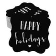 thumbnail image 1 of Inkdotpot Pack Of 100 Real Silver Foil Bracket Shape Paper Tags Happy Holiday Favor Hang Tags, 1 of 6