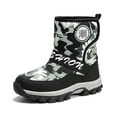 thumbnail image 2 of XXWXYD Baby Boots Girls Boys Snow Boots Outdoor Warm Comfortable Non Slip Mid Calf Padded Small Big Kids Winter Shoes for Fashion Breathable Classic Shoe(9.5-10 Years,Black), 2 of 6