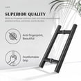 thumbnail image 4 of Manija para puerta corrediza de granero de 300 x 180 mm, manija en H de doble cara para puerta de vidrio o madera, acero inoxidable, negro mate, 4 of 5