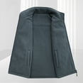 thumbnail image 6 of HOOMEUMY Mens Cargo Vest Sleeveless Clothes Fashion 2025 Trendy Classic Solid Coat Stand Collar Jacket Padded Design Casual Workout Gray M, 6 of 8