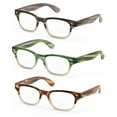 thumbnail image 2 of 3 Pairs Men Women Bold Thick Reading Glasses 2 Tone Mica Marble - Fashion Reader ZT107 +1.25, 2 of 5