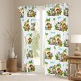 thumbnail image 3 of Homewish Cute Zoo Animal Curtains Pack of 2 (42x84 Each),Green Monstera Leaf Coconut Tree Curtains Blackout,White Green Brown Bedroom Curtains For Girsl Boys,Super Cozy Room Decor, 3 of 6