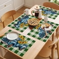 thumbnail image 5 of Blue Truck Yellow Sunflower Placemats Set of 4 Summer Green Plaid Vintage Place Mats Indoor Wipeable Table Mats Washable Cloth Dining Table Placemats for Kitchen Holiday Party Home Decor 13x19 Inch, 5 of 9