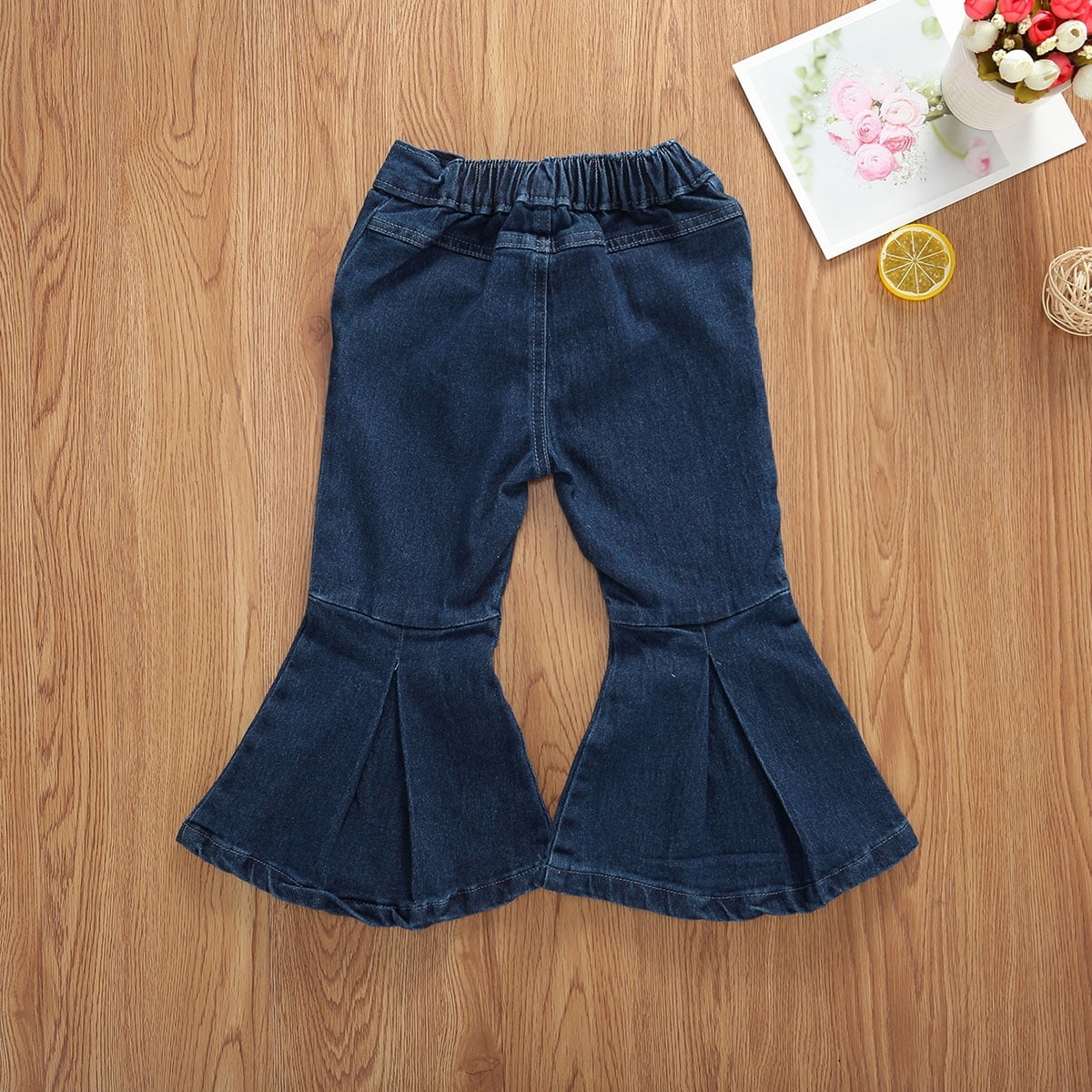 Little Girls Solid Color Long Zipper Up Pleated BellBottoms Design Wild Fashion Pants Walmart