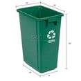 thumbnail image 5 of Recycling Container, 15 Gallon, 12"W X 18"D X 24"H, Green, 5 of 5