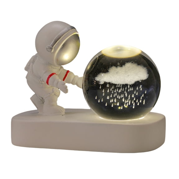 Delicate Space Walking Night Light Resin Crystal Lamp Artistic Decors