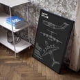 thumbnail image 4 of Dark Aircraft Aviation Blueprints, dibujo estético, imágenes, sala de estar, arte de pared, decoración del hogar, pintura en lienzo, impresión, carteles, regalo, 4 of 4