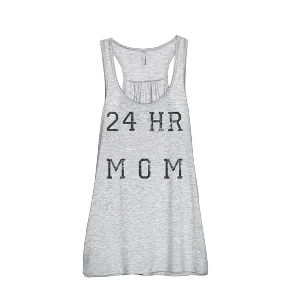 Thread Tank 24 Hour Mom Women's Sleeveless Flowy Racerback Tank Top Sport Grey X-Large