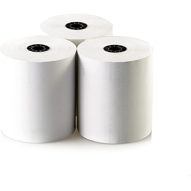 Thermal Paper Rolls, 50 Pack - Receipt rolls – Point of Sale Cash Register printer Credit Card for POS systems Compatible with Starmicronics Epson & Others, White