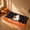 black, variant on Half Circle Boho Bathroom Rug with Tassels, Cute Soft and Comfortable Semi- Bath Mat, Non Slip Absorbent Plush Soft Cute Semicircle Bath Mat, Hand-Woven Fun Rug for Bathroom, Bohemian Decor