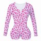 thumbnail image 1 of Hirigin-monos estampados para mujer, ropa de dormir Sexy con cuello en V, pijamas de manga larga, monos cortos ajustados, pijama, 1 of 4