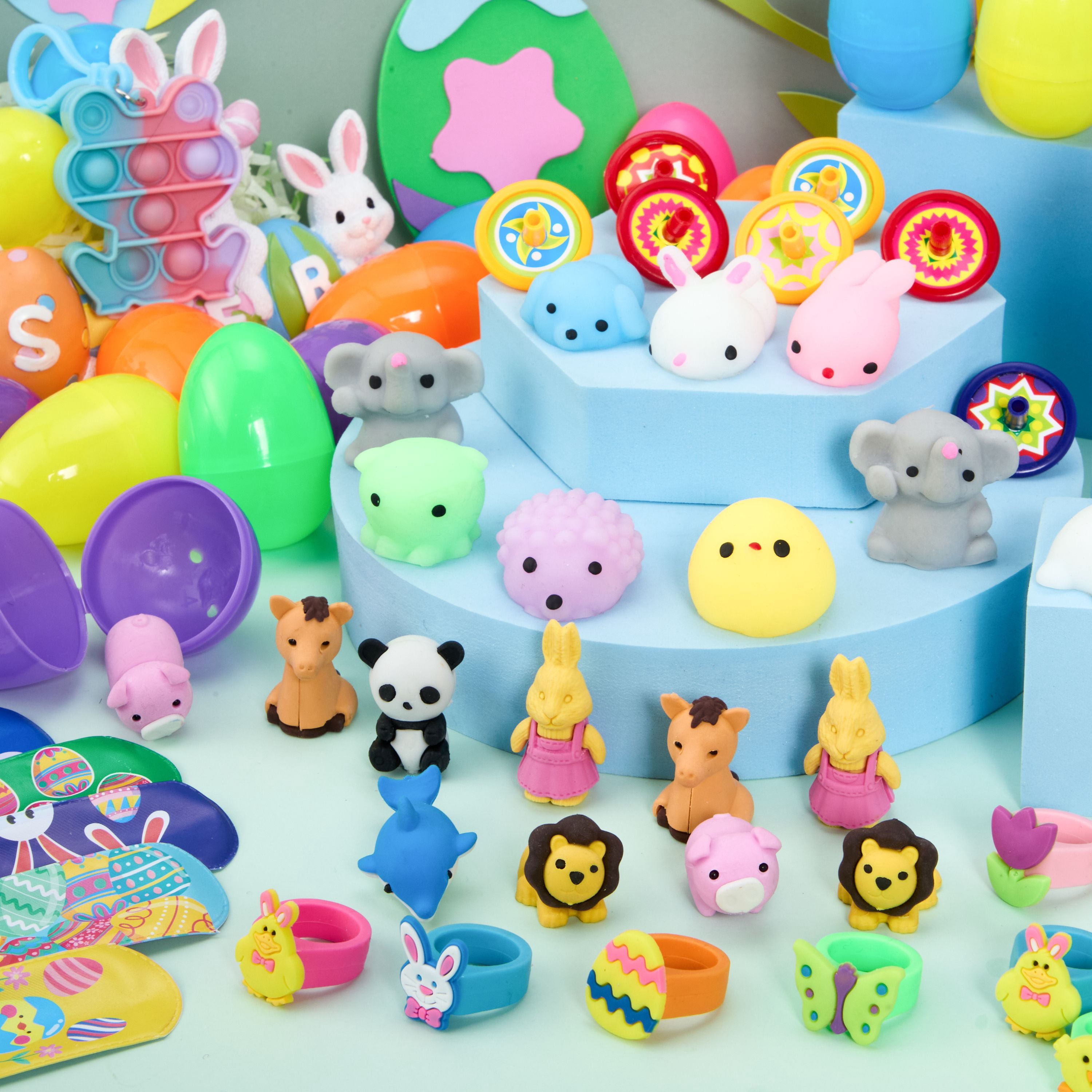 Joyfy 60 Packs Prefilled Easter Eggs with Assorted Toys,Easter Egg Bulk for Kids,Easter Eggs Hunt Events,Basket Stuffers Fillers,Classroom Prize Supplies
