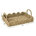 thumbnail image 2 of Household Essentials Seagrass Tray with Scalloped Edge, Natural, 2 of 8