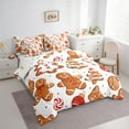 thumbnail image 3 of Castle Fairy Child Gingerbread Man 7 Pieces Bedding Comforter Set,Polka Dots Full Bedding Set Lightweight,Merry Christmas Fitted Sheet Flat Sheet,Luxury Bedroom Decor, 3 of 8
