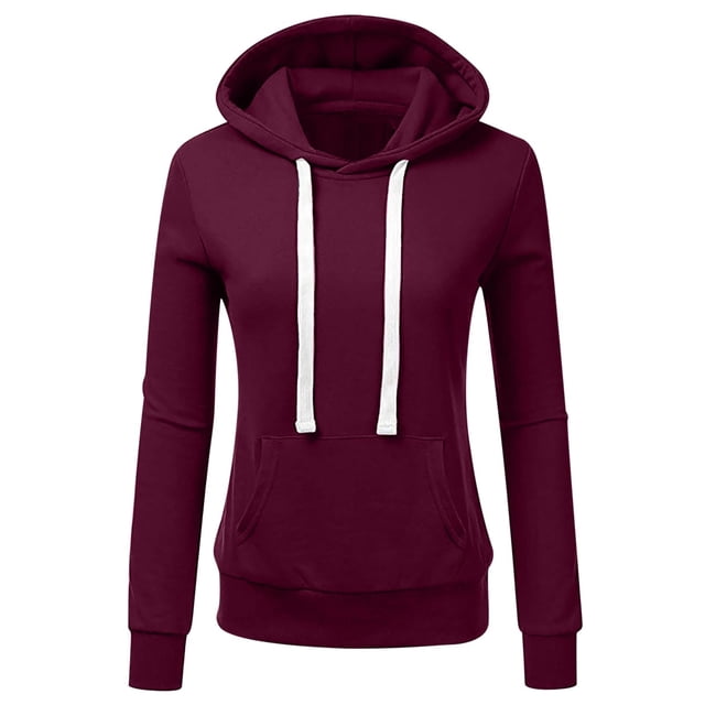 Penkiiy Sweat à Capuche pour Femmes Mode Décontractée Patchwork Pull Vin Y2K