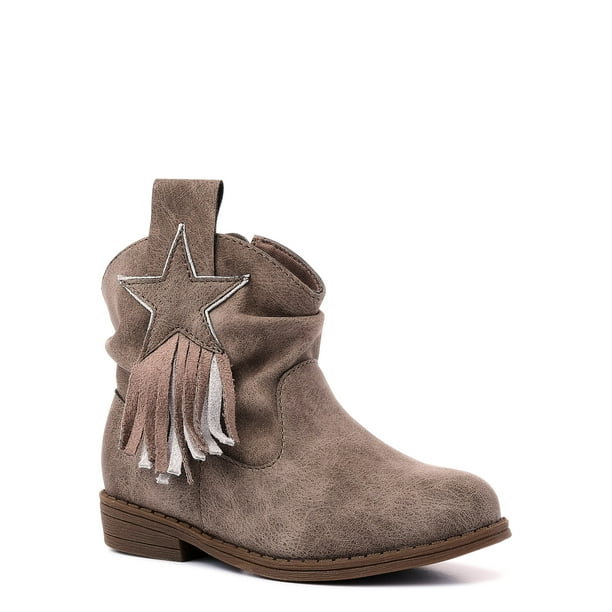 Wonder Nation Baby Girl Fashion Western Boot, Sizes 2-6 - Walmart.com