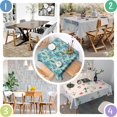 thumbnail image 4 of Pioneer Flower Floral Print Pattern Square Tablecloth, Waterproof Wipeable Spillproof Washable Table Cover for Home Kitchen Party Decor, 52"x52", 4 of 6