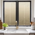 thumbnail image 3 of Brown Beige Window Privacy Film, Gradient Monochrome Modern Country Static Cling UV Sun Blocking Tint Film Heat Control Windows Films for Bedroom Bathroom, Window Stickers 17.7"x39.3", 3 of 8