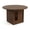 Brown, variant on 47" Round Wooden Dining Table with 2-Tier Shelf – Sliding Door Storage, Seats 4-6 – Rustic Farmhouse Table for Kitchen & Dining Room