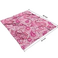 thumbnail image 3 of Pink Paisley and Floral Pattern Blanket,Comfortable Soft Lamb Wool Throw Blanket,All Season,Warm Lightweight Blankets for Sofa Bed Couch Living Room Chair,50"x60", 3 of 4