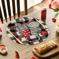 thumbnail image 4 of BingTong Plaid Hearts Round Valentine Placemats, Anniversary Wedding Round Table Mats for Dining Decoration Happy Valentine's Day Pads Hot Mats for Kitchen Counter Decorative D, 4 of 6