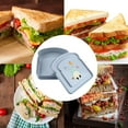 thumbnail image 3 of Herrnalise Sandwich Containers, Sandwich Containers for Lunch Boxes Plastic Toast Shape Food Storage Sandwich Box with Lid, BPA Free and Reusable, Microwave & Dishwasher Safe, for Family Adults, 3 of 5