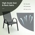 thumbnail image 5 of Costway Set of 4 Patio Dining Chairs Stackable Armrest Space Saving Garden Grey, 5 of 10