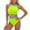Green, variant on Bathing Suit for Women 2 Piece Tummy Control High Neck Racerback Top Triangle Colorblock Bikini Sets Sporty Swimsuits