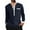 Navy Blue, variant on Men's Fashion Casual Solid Color Polyester Collar Shirt, Lightweight, Stretchy, with Contrasting Prints, Multiple Sizes