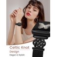 thumbnail image 5 of Wearlizer Slim Braided Magnetic Band Compatible with Apple Watch Band 38/40/41/42/44/45/46/49mm Women, Thin Stretchy Nylon Celtic Knot Dressy Strap for iWatch Series 11 10 9 8 7 6 5 4 SE Ultra 3 2 1, 5 of 6