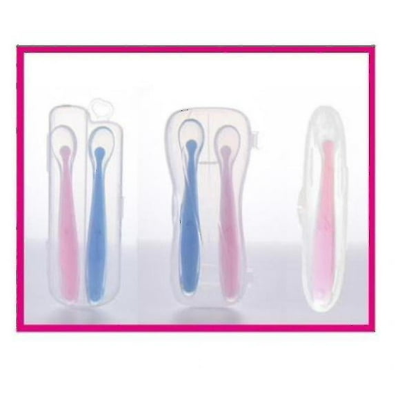 Baby Silicone Soft Spoons Training Feeding For Kids Toddlers Children And Infants Great Gift Set Gum