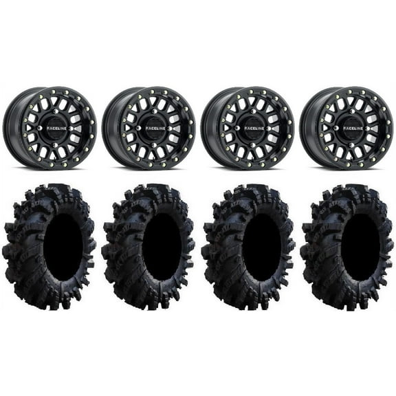 Raceline Podium Bdlk 14" Bk Wheels 26.5" Intimidator Tires Polaris RZR XP 1000 / PRO XP / Ranger XP 900/1000