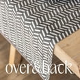 thumbnail image 6 of over&back 18x108 Hand-Blocked Printed Cotton Table Runner - Washable Table Runners for a Custom Home Decor Tablescape - Perfect for Coffee Table, Dinner Table, Living Room, and More-Grey Herringbone, 6 of 9