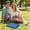 Blue, variant on Partheme Inflatable Stadium Seat Cushion | Self-Inflating Memory Foam Portable Pad for Airplane Travel , Bleachers , Camping , Backpacking , Office & Car Use | Soft Wear, Orange