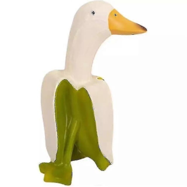 Bonita y divertida decoración creativa de pato plátano para el hogar, regalo de cumpleaños de dibujos animados, artesanías de resina.