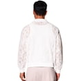 thumbnail image 3 of INSPIRE CHIC Men's Hollow Floral Lace See Through Lightweight Long Sleeve Zip Up Jackets M White, 3 of 5