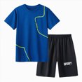 thumbnail image 4 of Boys Summer Outfits Short Sleeve Sport T-Shirt & Shorts Outfit Set, 4 of 4