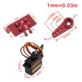 thumbnail image 2 of braveheart RC Steering Servo Set Upgrade Component Modified Fitting Replacing Components Servos Kit with Arm Bracket Replacement for SCX24 Black Red, 2 of 6