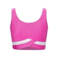 thumbnail image 3 of JanJean Kids Girls Athletic Sports Vest Top Soft Crop Cami Sleeveless Shirt Bra Tops Gymnastics Hot Pink 12, 3 of 5